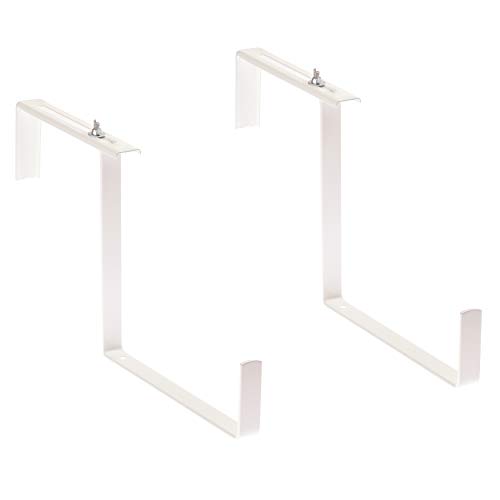 4smile Blumenkastenhalterung Balkon – Bunte Blütenpracht für perfekte Sommerstimmung – Made in Germany Blumenkastenhalter in Weiß zur Anbringung an eckigen Balkongeländern – Für Kästen bis 15cm von 4smile