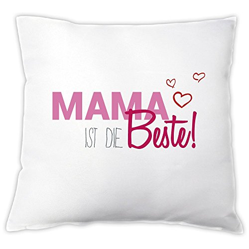 4youDesign Deko-Kissen -Mama ist die Beste- Zierkissen als Geschenkidee zum Muttertag I Geschenk zum Geburtstag & zu Weihnachten I Dankeschön-Geschenk für Mama von 4youDesign