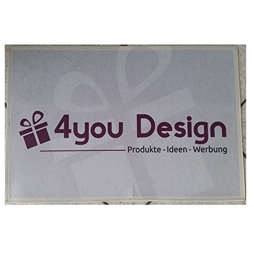 4youDesign Fußmatte mit Logo, Motiv oder Text – personalisierbarer Fußabtreter als Dekoration, Werbegeschenke & Firmengeschenke von 4youDesign