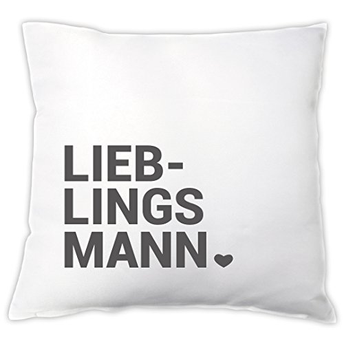 4youDesign Kissen Lieblingsmann – Geschenk für Männer zum Vatertag, Geburtstag, Hochzeit – Dekokissen waschbar – Geschenkidee als Dankeschön – Kissenbezug mit Reißverschluss - 40x40cm von 4youDesign