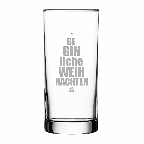 4youDesign Gin Glas mit lustigem Spruch | BeGINliche Weihnachten | Geschenkidee für Männer und Frauen | Geschenk zum Geburtstag, Weihnachten, Valentinstag, Vatertag oder zur Hochzeit | 485 ml von 4youDesign