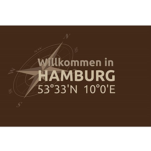 4youDesign Personalisierte Fußmatte -Koordinaten mit Wohnort- rutschfest, für innen & außen – Geschenkidee zum Umzug & Geburtstag, Hochzeitsgeschenk von 4youDesign