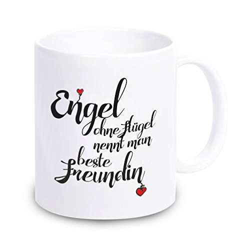 4youDesign Tasse Engel ohne Flügel nennt Man Beste Freundin, Kaffeetasse, Kaffeebecher, Geschenkidee, Geburtstagsgeschenk, Geburtstag, zu Weihnachten, für die Freundin, Freundschaft von 4youDesign