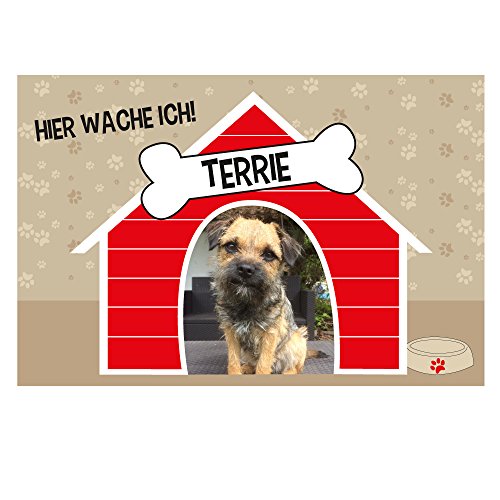 4youDesign XXL Fußmatte -Hundehütte- mit Foto – personalisiertes Geschenk für Hundebesitzer, rutschfest, 70x50 cm, für innen & außen - Geschenkidee von 4youDesign