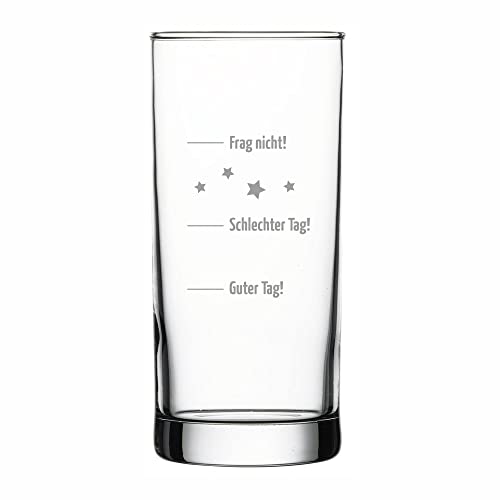 4you Design Gin Glas mit lustigem Spruch | Guter Tag! Schlechter Tag! | Geschenkidee für Männer und Frauen | Geschenk zum Geburtstag, Weihnachten, Valentinstag | Füllmenge 485 ml von 4youDesign