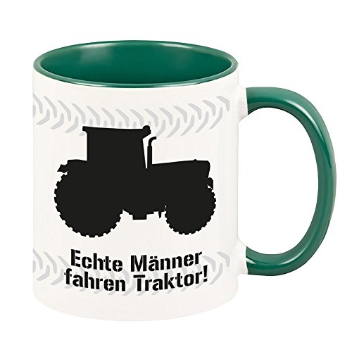 4you Design Tasse Echte Männer Fahren Traktor Geburtstag Trecker Bauer Geschenkidee Kaffeepott Frühstückstasse von 4you Design