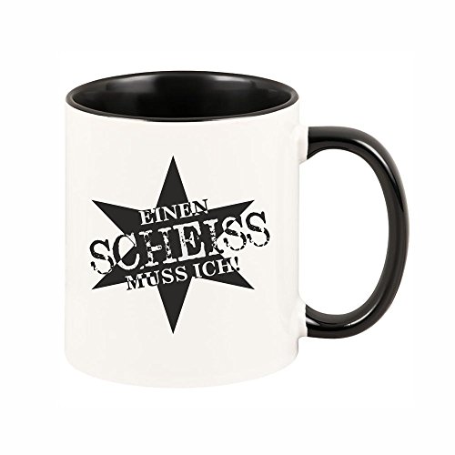 4you Design Tasse Einen Scheiss muss ich Geburtstag ausgefallen originell Kaffeebecher Kaffeepott Frühstückstasse von 4you Design