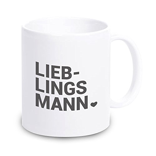 4youDesign Tasse Lieblingsmann, Kaffeetasse, Kaffeebecher, Geschenkidee, Valentinstagsgeschenk, Geschenk zum Valentinstag, für ihn, Partner, Paare, Verliebte von 4youDesign