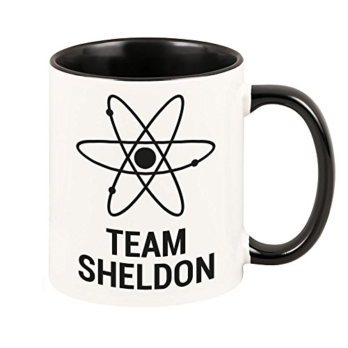 4you Design Tasse Team Sheldon Geburtstag Atom Kaffeebecher Weiß ACM0027 Kaffeepott Frühstückstasse von 4you Design