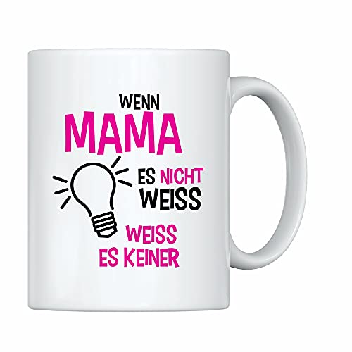 4youDesign Tasse Wenn Mama es Nicht weiß, weiß es keiner, Kaffeebecher, Kaffeepott, Geschenkidee, Geburtstagsgeschenk, Geschenk zum Muttertag 4youDesign Tasse Wenn Mama es Nicht weiß, weiß es keiner, Kaffeebecher, Kaffeepott, Geschenkidee, Geburtstagsgeschenk, Geschenk zum Muttertag von 4youDesign