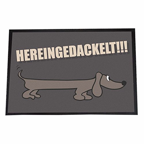 4you Design Designer Fußmatte hereingedackelt - Innenbereich - Außenbereich - Türmatte Schmutzfangmatte - 40 x 60 cm von 4you Design