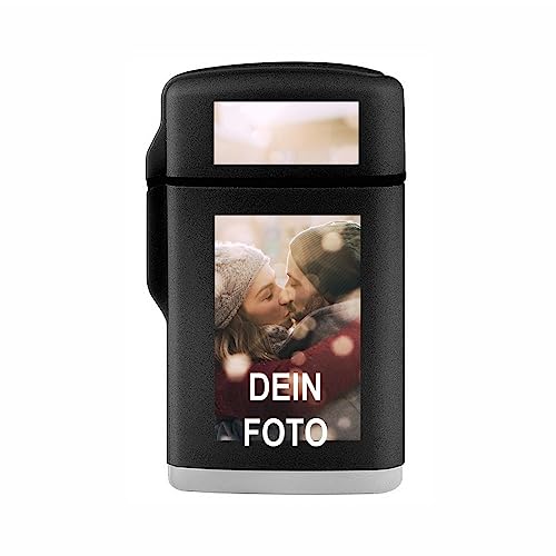 4you Design Sturmfeuerzeug Jetflamme ganzflächiges Foto, personalisiertes Feuerzeug, Individuelle Foto-Idee für Männer & Frauen, Geschenkidee Valentinstag, Weihnachten, Nachfüllbar und Sturmtauglich von 4youDesign