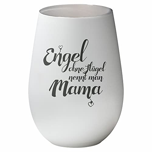 4you Design Windlicht Engel ohne Flügel nennt Man Mama (Metall-Weiß-Silber) Teelichthalter zum Valentinstag, Geburtstag, Geschenkidee für Mama, Oma, Ehefrau, von 4youDesign