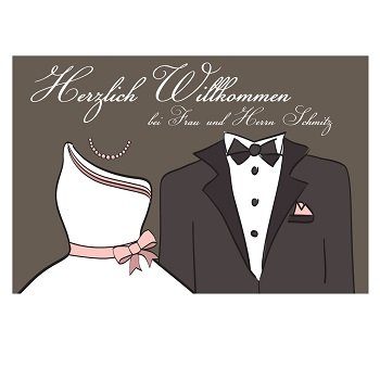 4youDesign Personalisierte Fußmatte -Brautpaar- mit Namen – Geschenkidee zur Hochzeit - Hochzeitsgeschenk für Paare von 4youDesign