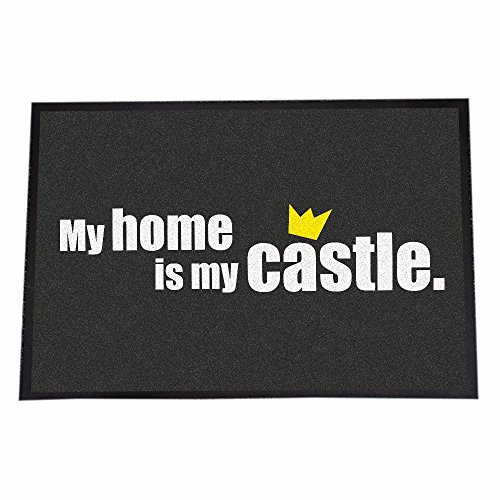 4youDesign XXL Fußmatte -My Home is My Castle- rutschfeste Schmutzfangmatte mit Spruch, für innen & außen, 50x70cm von 4youDesign
