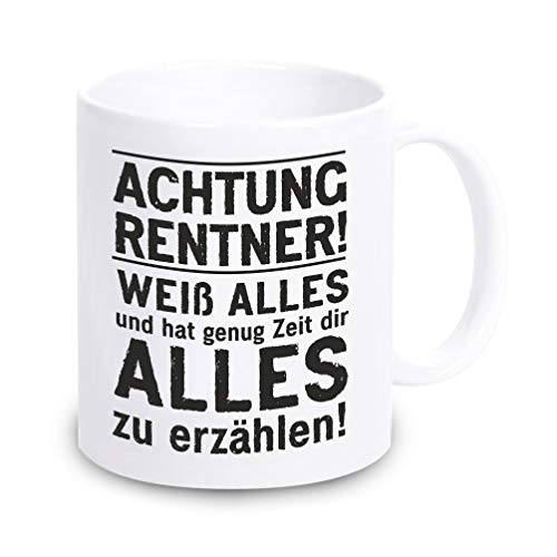 4youDesign | Weiße Tasse zur Rente - Rentner Abschiedsgeschenk für Kollegen zur Rente, Pension & Ruhestand - lustiges Renteneintritts-Geschenk für Mann und Frau 4youDesign | Weiße Tasse zur Rente - Rentner Abschiedsgeschenk für Kollegen zur Rente, Pension & Ruhestand - lustiges Renteneintritts-Geschenk für Mann und Frau von 4youDesign