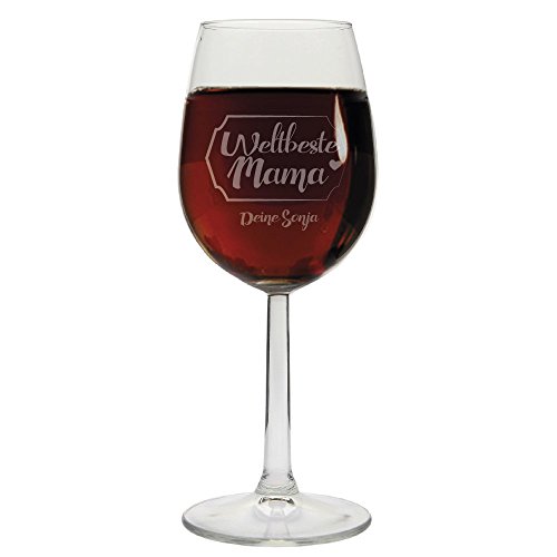 Personalisiertes Weißweinglas -Weltbeste Mama- mit Namen – Weinglas mit Gravur, Geschenkidee zum Muttertag & Geburtstag von 4youDesign