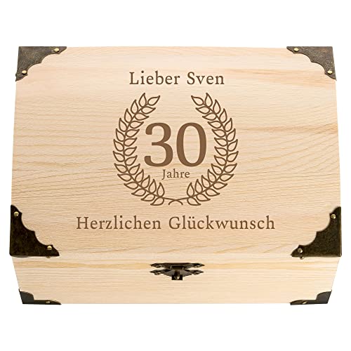 4you DESIGN Schatztruhe 30 Geburtstag mit Gravur | Geldgeschenk Geburtstag Männer Frauen | Personalisiertes Geschenk 30 Jahrestag | 18x13x10cm 4you DESIGN Schatztruhe 30 Geburtstag mit Gravur | Geldgeschenk Geburtstag Männer Frauen | Personalisiertes Geschenk 30 Jahrestag | 18x13x10cm von 4youDesign