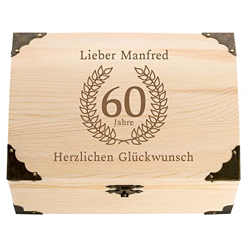 4you DESIGN Schatztruhe 60 Geburtstag mit Gravur | Geldgeschenk Geburtstag Männer Frauen | Personalisiertes Geschenk 60 Jahrestag | 18x13x10cm 4you DESIGN Schatztruhe 60 Geburtstag mit Gravur | Geldgeschenk Geburtstag Männer Frauen | Personalisiertes Geschenk 60 Jahrestag | 18x13x10cm von 4youDesign
