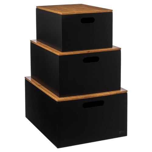 5 five simply smart 3 dosen deckel bava schwarz bambus von 5 five simply smart