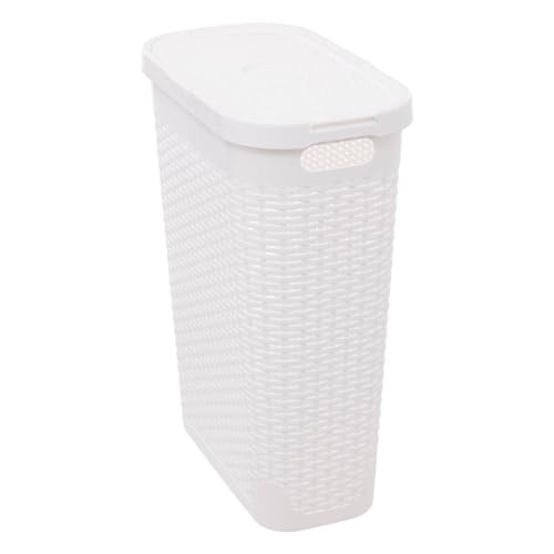 5 five simply smart 5five - schlanker abfallbehälter rattan 40l weiß von 5 five simply smart