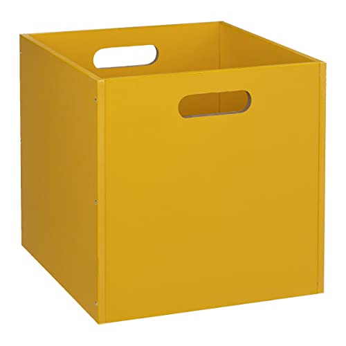 Five Aufbewahrungsbox, Holz, Senfgelb, 31 x 31 cm von 5 five simply smart