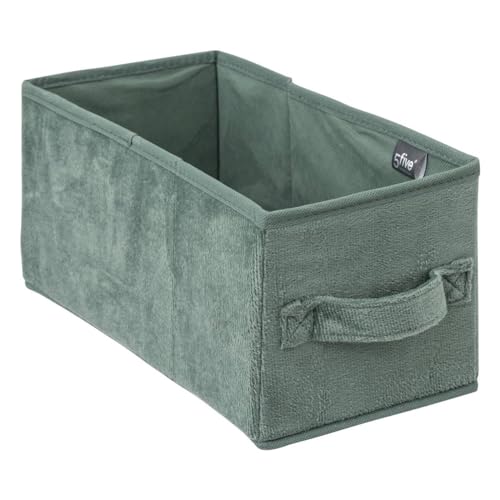 Five Aufbewahrungsbox aus Samt, Grün, 15 x 31 x 15 cm von 5 five simply smart