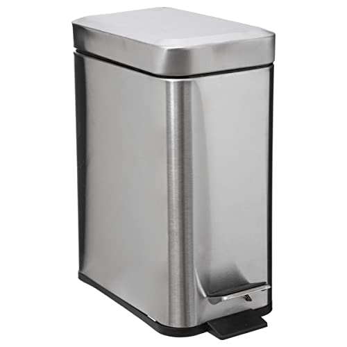 5 five simply smart Rechteckiger mülleimer soft close inox 5l - 5 l von 5 five simply smart