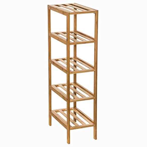 5five - schmale Regale säule 4 Ebenen Mix n modul Bambus von 5 five simply smart