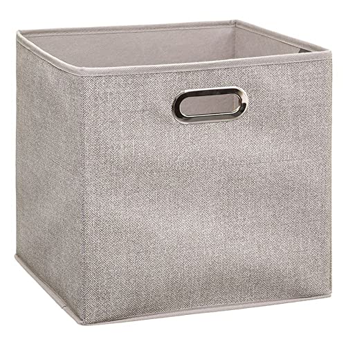 5 five simply smart Stoffkorb 31x31cm mix n modul beige meliert - Aufbewahrungsbox, Karton, Polypropylen und Metall, Maße L. 31 x D. 31 x H. 31 cm von 5 five simply smart