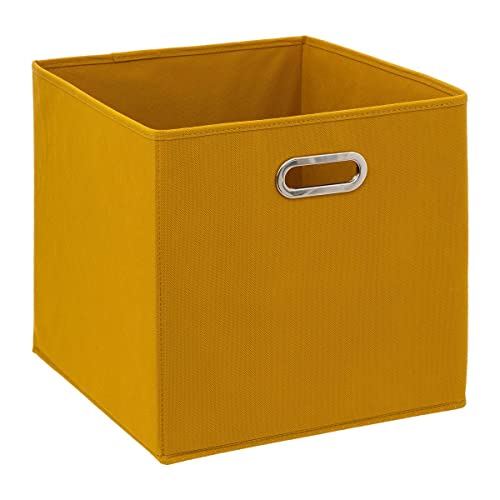 Five - Scatola portaoggetti, 31 x 31 x 31 x 31 cm, colore: Giallo senape von 5 five simply smart
