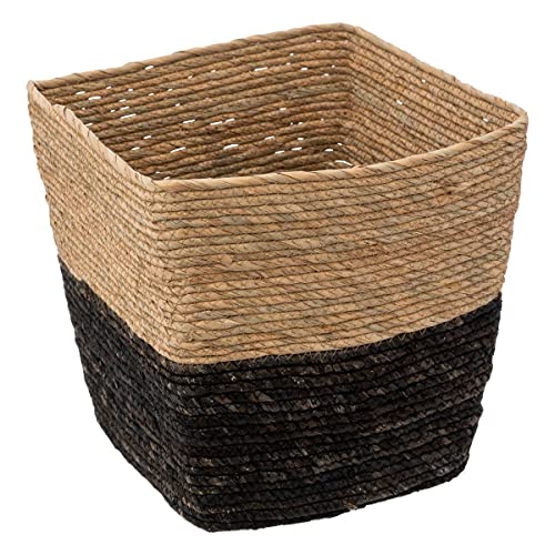 Five - Scatola portaoggetti intrecciata bicolore 31 x 31 cm, colore: Nero von 5 five simply smart