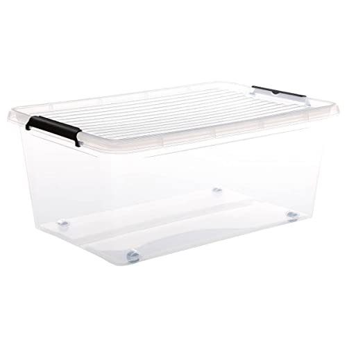 5five - transparente plastikbox 40l "clip n box" von 5 five simply smart