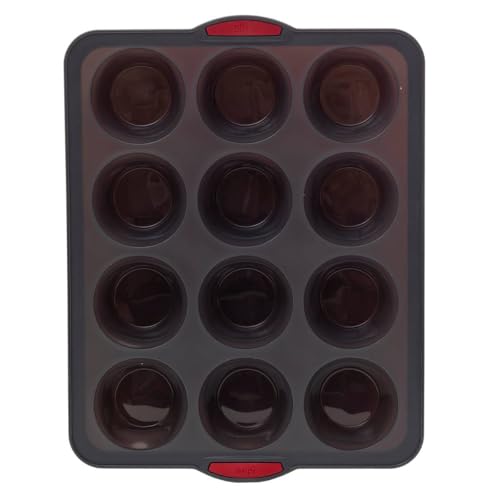 5five - 12 muffinformen silikon "silitop" schwarz rot von 5 five simply smart