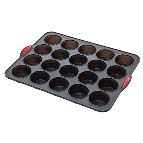 5five - 20 muffinformen silikon "silitop" schwarz rot von 5 five simply smart