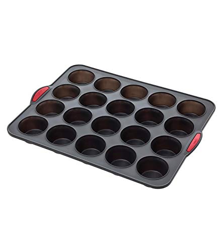 5five - 20 muffinformen silikon "silitop" schwarz rot von 5 five simply smart