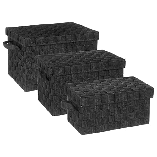 5five - 3 aufbewahrungsboxen lise schwarz von 5 five simply smart