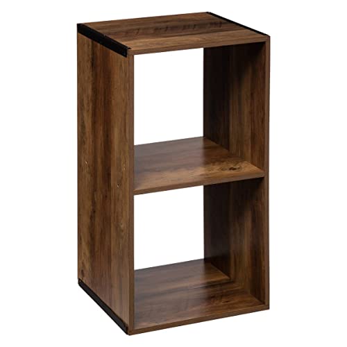 5five - Regal mit 2 fächern indus Mix n modul mit dunklem holzeffekt von 5 five simply smart
