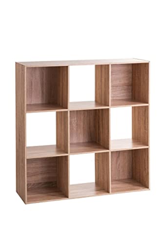 5five - Regal mit 9 fächern Mix n modul mit natürlichem eicheneffekt von 5 five simply smart