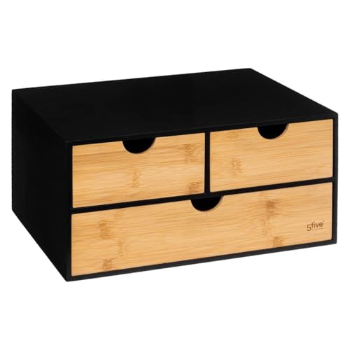 5five - aufbewahrungs-turm büro 3 schubladen bambus "bava" schwarz 5five - aufbewahrungs-turm büro 3 schubladen bambus "bava" schwarz von 5 five simply smart
