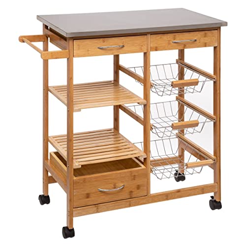 5five - beistelltisch großes modell schubladen körbe bambus von 5 five simply smart