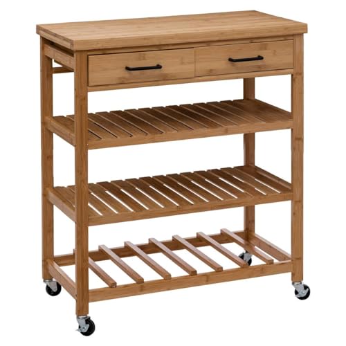 5five - beistelltisch großes modell 2 schubladen "linha" bambus von 5 five simply smart