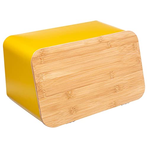 5five - brotkasten und brett "modern color" senfgelb 37cm von 5 five simply smart