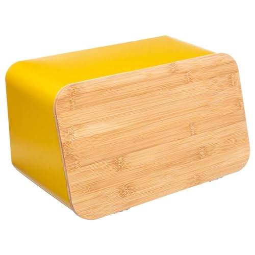 5five - brotkasten und brett "modern color" senfgelb 37cm von 5 five simply smart