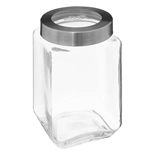 5five - einmachglas glas deckel kontur stahl "miro" 1,6l von 5 five simply smart