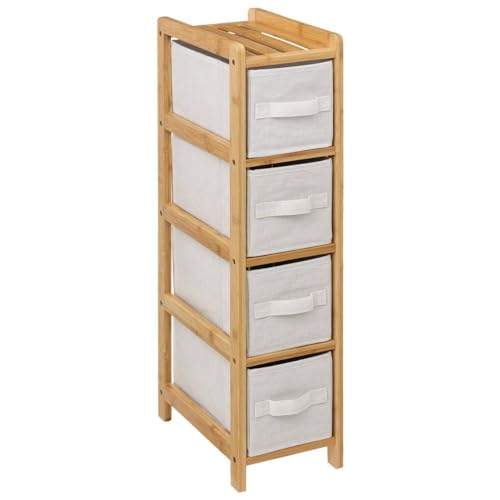 5five - feines Regal mit 4 körben Tidy Box aus Bambus von 5 five simply smart