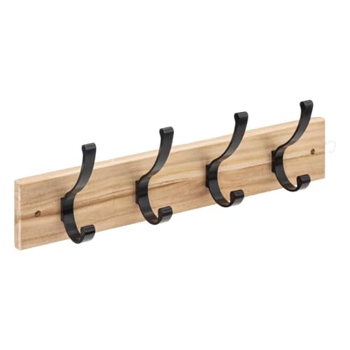 5five - kleiderhaken Holz nat schwarz 4t Wand von 5 five simply smart