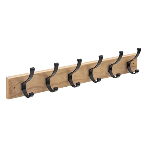 5five - kleiderhaken holz nat schwarz 6t wand von 5 five simply smart