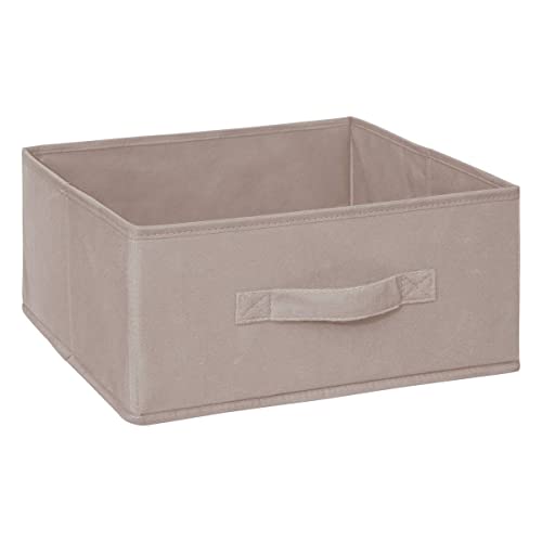 Five Aufbewahrungsbox aus Samt, Beige, Leinen, 31 x 31 x 15 cm von 5 five simply smart