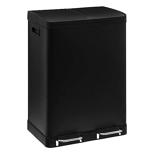 5five - metall-treteimer 2x30l "ariane" schwarz von 5 five simply smart